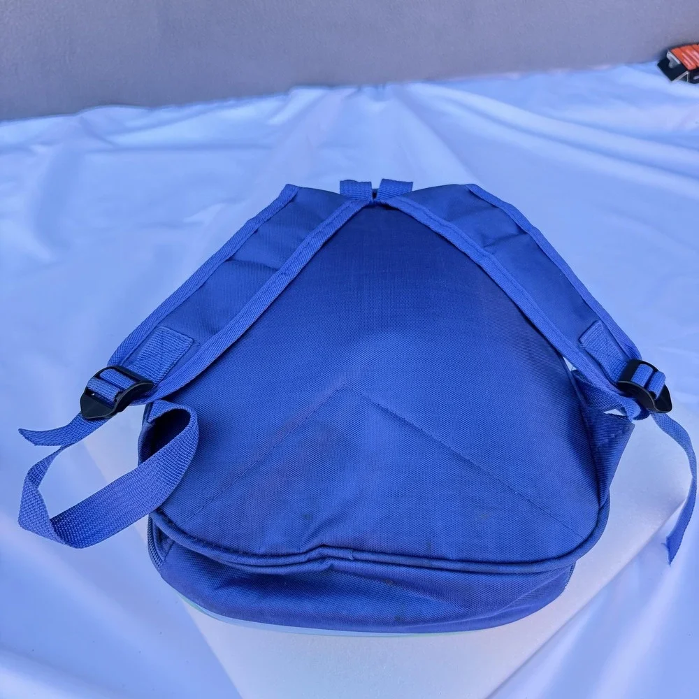 Mickey Mouse Kids Hard Shell Backpack Blue Rainbow Cartoon 14in Boys School Bag